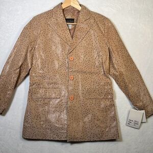 Terry Lewis vintage leather Classic‎ Luxuries leather jacket-NWT-Women Small